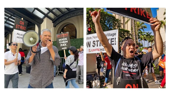 striking hotel workers